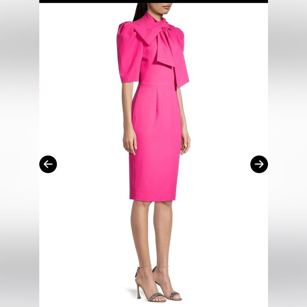 NWT Black Halo's Ara sheath dress. hot pink. - Picture 3 of 7